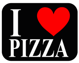 I love Pizza logo.